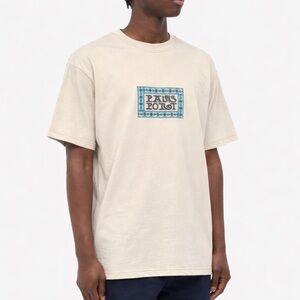 Pass~Port Cream Short-Sleeve Tee with Blue Logo Patch